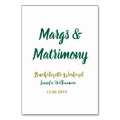 Margs and matrimony add name date bachelorette par kaart (Voorkant)