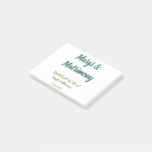 Margs and matrimony add name date bachelorette par post-it® notes (Schuin)
