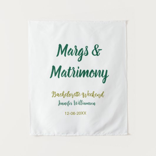 Margs and matrimony add name date bachelorette par wandkleed (Voorkant)