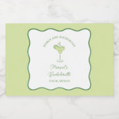"Margs and Matrimony" Bachelorette Aangepaste Tequ Likeurfles Etiket (Enkel label)
