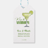 Margs and matrimony bruidsfeest cadeautags met mon cadeaulabel (Voorkant)