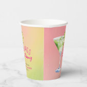 Margs and Matrimony Cocktail Bruiloftsfeest Papieren Bekers (Rechts)