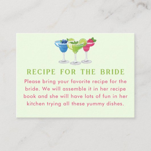 Margs and Matrimony Margarita Trio Recept Verzoek Informatiekaartje (Voorkant)