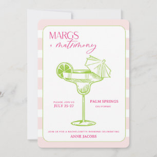 Margs en het huwelijk Bachelorette uitnodiging