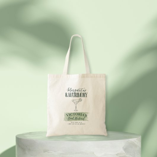 Margs en het huwelijk Bachelorette uitnodiging Tote Bag