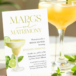Margs en het huwelijk   Waterverf Vrijgezellenfees Kaart