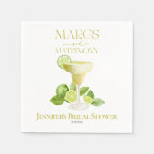 Margs en het huwelijk | Waterverf Vrijgezellenfees Servet (Voorkant)