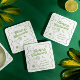 Margs en Huwelijk Bachelorette Kartonnen Onderzetters