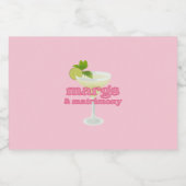 Margs en Huwelijk Bachelorette Party Likeurfles Etiket (Enkel label)