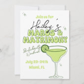 Margs en huwelijk bachelorette uitnodiging eindelo (Voorkant)