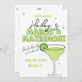 Margs en huwelijk bachelorette uitnodiging eindelo (Voorkant / Achterkant)