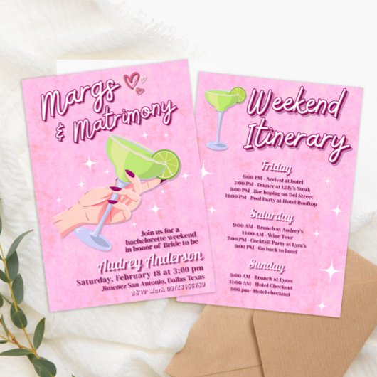 Margs en Huwelijk - Bachelorette Weekend Kaart