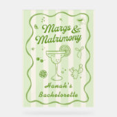 Margs en Huwelijk Bachelorette Welkom Acryl Bord (Voorkant)