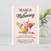Margs en huwelijk bruids douche uitnodiging | Wat (Staand voorkant)
