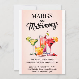 Margs en huwelijk bruids douche uitnodiging   Wat
