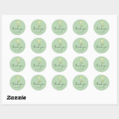 Margs en Huwelijk Bruidsfeest Bedankt Ronde Sticker (Vel)