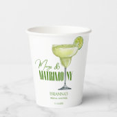 Margs en huwelijk bruidsfeest geborduurd papieren bekers (Achterkant)