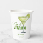 Margs en huwelijk bruidsfeest geborduurd papieren bekers (Voorkant)