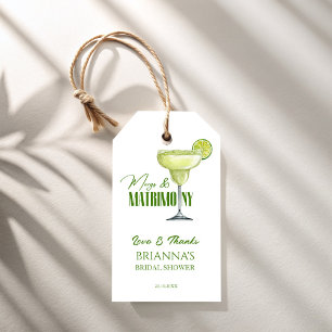 Margs en huwelijk bruidsfeest met monogram cadeaulabel