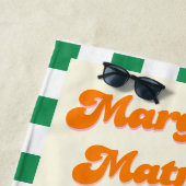 Margs en Huwelijk Bruidsmeisje Bachelorette Feest Strandlaken (In situ)