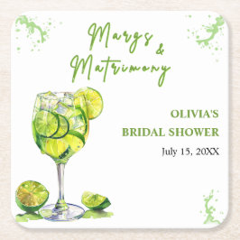 Margs en Huwelijk Cocktail Bruidsfeest Kartonnen Onderzetters