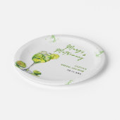 Margs en Huwelijk Cocktail Bruidsfeest Papieren Bordje (Gekanteld)