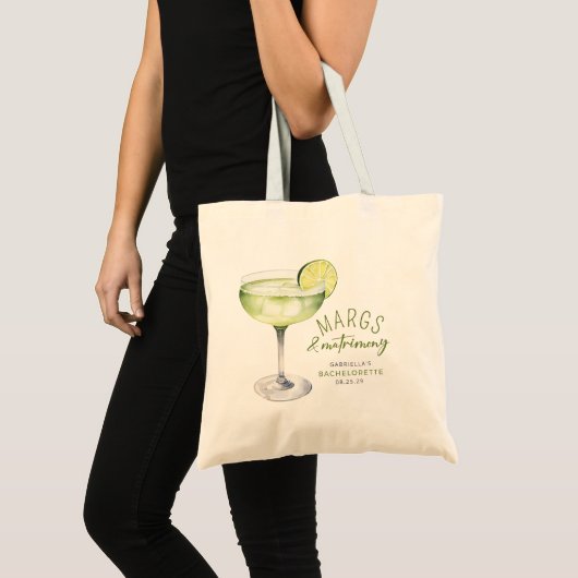 Margs en Huwelijk Cocktail Bruidsfeest Tote Bag (Voorkant (product))