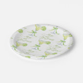 Margs en Huwelijk Geborduurd Bruidsfeest Papieren Bordje (Gekanteld)