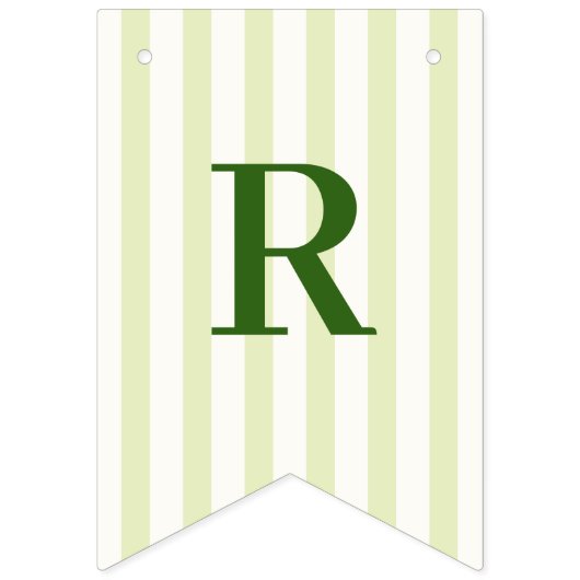 Margs en Huwelijk Groen Gestreepte Vlaggetjes (Derde vlag)