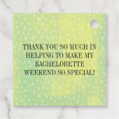 Margs en Huwelijk Juffrouwenfeest Bedankjes Labels (Achterkant)