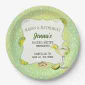 Margs en Huwelijk Juffrouwenfeest Papieren Bordje (Voorkant)