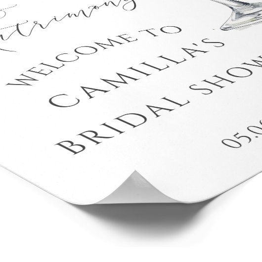 Margs en huwelijk Margarita Douche welkom Poster (Hoek)