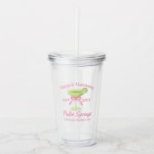 Margs en Huwelijk Margaritas Bachelorette Party Acryl Drinkbeker (Voorkant)