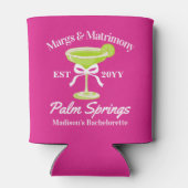 Margs en Huwelijk Margaritas Bachelorette Party Blikjeskoeler (Achterkant)