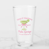 Margs en Huwelijk Margaritas Bachelorette Party Glas (Voorkant)