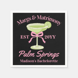 Margs en Huwelijk Margaritas Bachelorette Party Servet