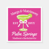 Margs en Huwelijk Margaritas Bachelorette Party Servet (Voorkant)
