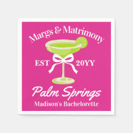 Margs en Huwelijk Margaritas Bachelorette Party Servet