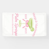 Margs en Huwelijk Margaritas Bachelorette Party Spandoek (Horizontaal)