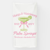 Margs en Huwelijk Margaritas Bachelorette Party Spandoek (Verticaal)