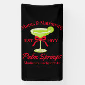 Margs en Huwelijk Margaritas Bachelorette Party Spandoek (Verticaal)