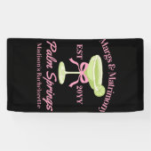 Margs en Huwelijk Margaritas Bachelorette Party Spandoek (Horizontaal)