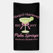 Margs en Huwelijk Margaritas Bachelorette Party Spandoek (Verticaal)