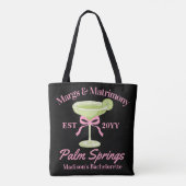 Margs en Huwelijk Margaritas Bachelorette Party Tote Bag (Achterkant)