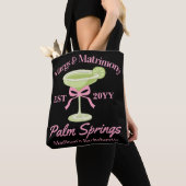 Margs en Huwelijk Margaritas Bachelorette Party Tote Bag (Dichtbij)