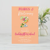 Margs en Huwelijk Tequila & Fiesta Bachelorette Kaart (Staand voorkant)