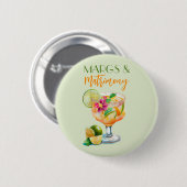 Margs en Huwelijk Tequila & Fiesta Bachelorette Ronde Button 5,7 Cm (Voorkant /achterkant)
