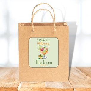 Margs en Huwelijk Tequila & Fiesta Bachelorette Vierkante Sticker