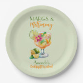 Margs en Huwelijk Tequila & Fiesta Meisje-uitstapj Papieren Bordje (Voorkant)