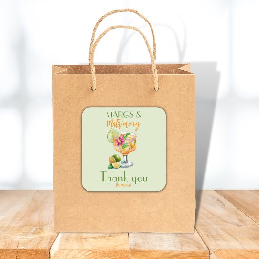 Margs en Huwelijk Tequila & Fiesta Meisje-uitstapj Vierkante Sticker